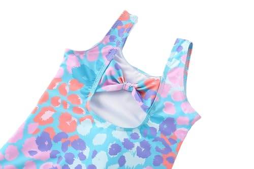 Image of Toddler Swimsuit Girl One Piece Rash Guard Tankini Bathing Suit Little Girls Sleeveless Quick Dry Swimwear 4-8 Years