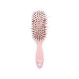 Cricket Hapi Anti-Static Joy Paddle Brush - Ultra-Soft Cushion Pad, 2-Tier Anti-Static Bristles, Gentle Detangling Hair Brush for Women, Men, and Stylists, Ideal for Fine Hair - Medium, Soft Pink