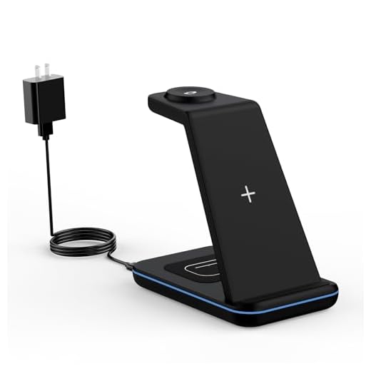 Wireless Charger Stand, CIYOYO 3 in 1 Fast Wireless Charging Station Dock for Apple Watch Series 7/6/SE/5/4/3/2, Airpods Pro 2, iPhone 13/13 Pro/12/12Pro/SE/X/XR/XS/8 Plus QI Phone