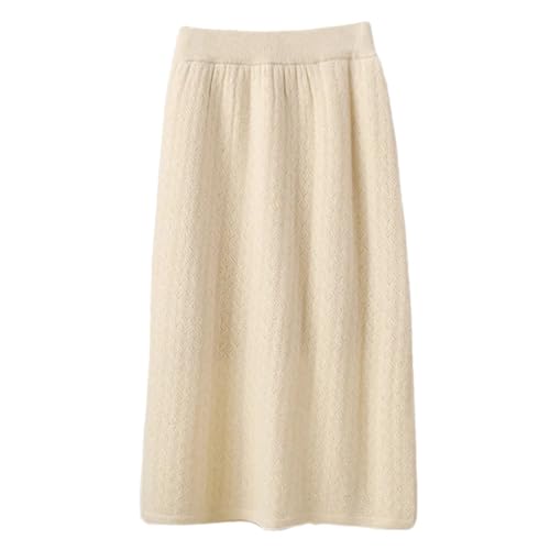 Women's Winter 100% Merino Wool Knitted Diamond Pattern Style Skirt