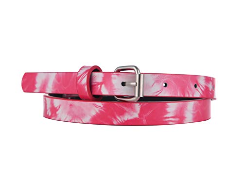 Insighter Belt For Girls 3 Pack Fashion Leather Uniform Kids Belt For Girl For Jeans Floral Pink Black Medium #TOP5