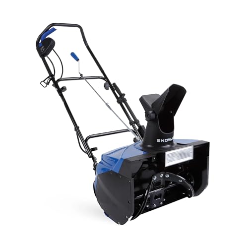Snow Joe SJ623E 18-Inch 15-Amp Electric Single Stage Snow Thrower w/Headlights, Blue Clearing Width, Motor