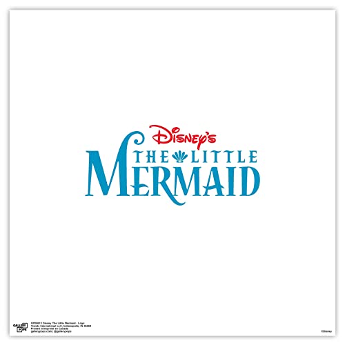 Poster mural Disney La Petite Sirène logo déco murale de salon Gallery Pops 30,5 x 30,5 cm