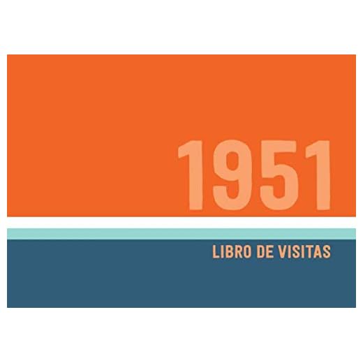 1951 Libros de Visitas: Libro de visitas para fiestas de cumpleaños de estilo retro para que la familia y los amigos inserten saludos y mensajes | 100 páginas