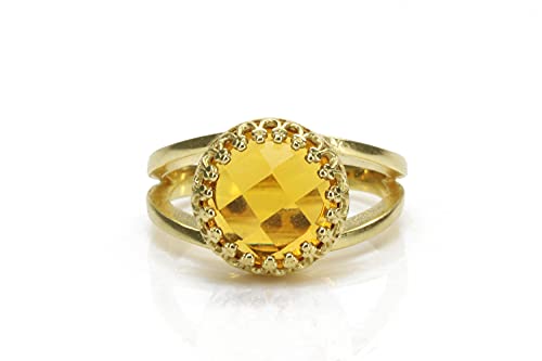 Bague citrine en or véritable : fini les bijoux ternes qui s'usent - 3