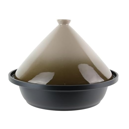 Cook Concept - Tajine Induction Fonte Aluminium Ronde Vitro-Ceramique Inox Kc2404 Taupe Cuisine Plat Cuisson