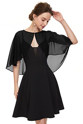 Soft Chiffon Shawls Wraps Shrug for Wedding Evening Dress Cape Cover Up for Women