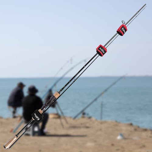 pullther fishing 6PCS Fishing Rod Straps,Stretchy Fishing Rod Ties,Adjustable Fishing Rod Accessories,Fishing Rod Wrap,Fishing Rod Ties for Casting Rods,Spinning Rods and Fly Rods.