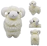 Cuddly Sheep Stuffed Animal Adorable Fluffy Plush Sheep Toy Super Soft and Cute Lamb Doll Pretty Sweet Gifts for Kids Boys and Girls Present for Birthday or Party 10 Inches