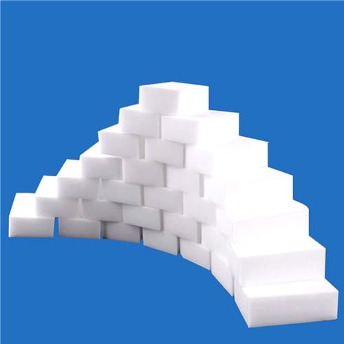 Image of 50 Pcs Multi-Functional Melamine Foam Cleaner Magic Sponge Eraser for Kitchen, Furniture, Bathtub, Bathroom,Wall Cleaner, Shoes Cleaning (50)