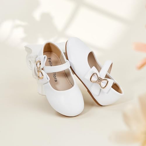 Image of Felix & Flora Toddler Flower Girl Dress Shoes - Baby Girl Ballet Mary Jane Flats for Party School Wedding