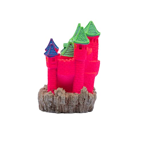 Glofish Castle Ornament, Large, Colorful Aquarium Decor, Hideaway For Fish (78016),3 X 3.25 X 4.25 Inches #TOP3