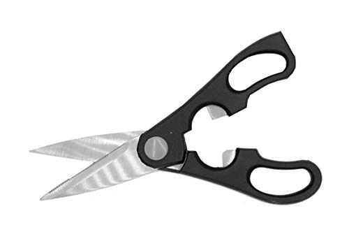 FACKELMANN Multipurpose Kitchen Scissors with Bottle Opener, Stainless Steel, Silver, Silver, Black, 210x80x10mm - Image 2