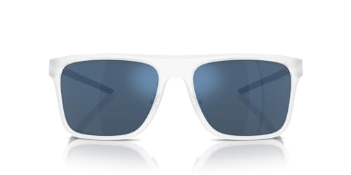 Scuderia Ferrari FZ6006F Low Bridge Fit Sunglasses, Grey Transparent/Mirrored Blue, 58 mm