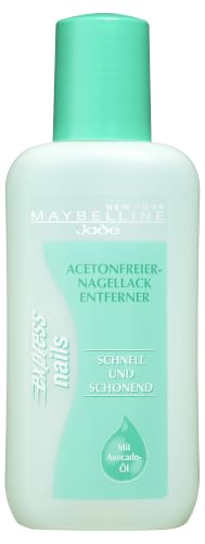 Maybelline Jade Nagellackentferner ohne Aceton, Pflegend, Express Nails, 125 ml