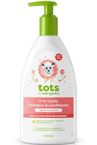 Babyganics 2-in-1 Curly Hair Shampoo & Conditioner, Apricot Chamomile, Moisturizing, Tear-Free image 3