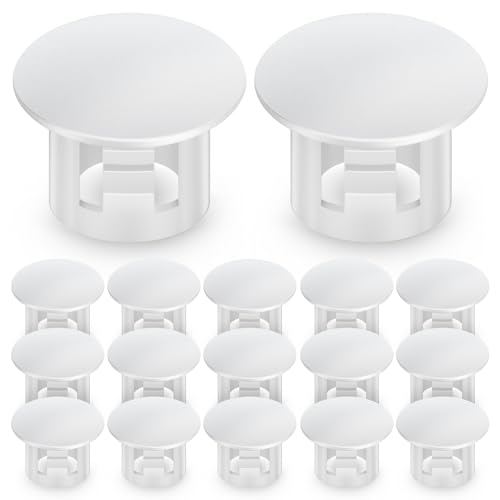 Image of 300PCS 1 /4 inch Plastic Plugs Hole, White Round PA66 Plug Furniture Hole Decorative Cover