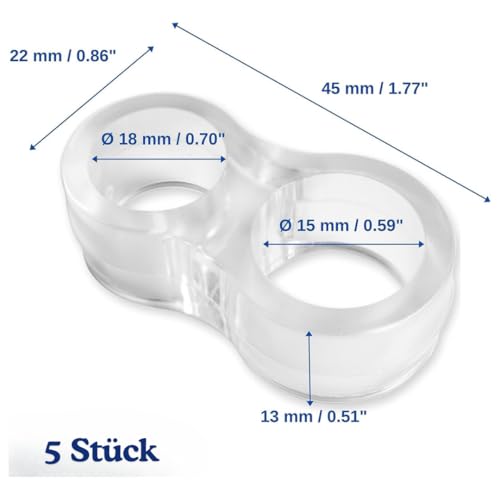 OG-ER Türstopper klinke Türklinkenpuffer Türklinken stopper, 5er-10er-20er Set, türgriff schutz, türstopper türklinke, türklinkenpuffer transparent (5er Set)