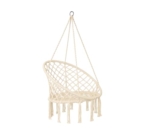 Beige Hammock Chair Macrame Swing,Hanging ...
