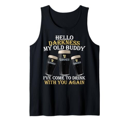Hello darkness my old buddy Shamrock Beer Funny Friend Camisa Camiseta sin Mangas