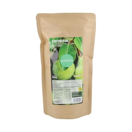 Eritritol 500 g Naturitas Essentials | Fórmula mejorada | Mayor poder endulzante | Mejor alternativa Natural al Azúcar con 0 cal. | Para dietas Keto | Sin GMO | Vegano