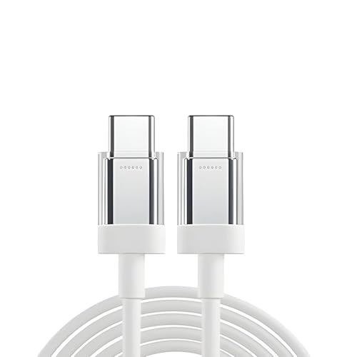 Image of 65W Type-C to C 6A Fast Charging Cable Compatible with Nothing Phone 4b /4a /4a Pro /3 /3a Pro /3a /2a /2a Plus /Cmf Phone 1 /Cmf /Bud /Laptops & Type C Devices Sync Data Transfer Speed Cable, White
