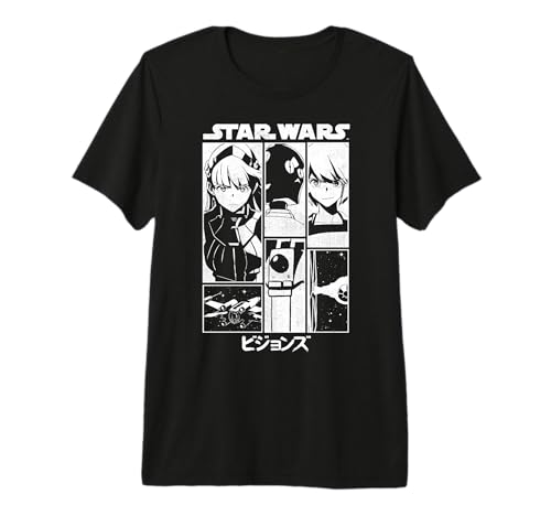 T-shirt Star Wars Visions vêtement coton col rond pour collectionneur de mode geek