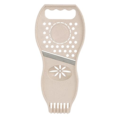 Respicefinem Fruit Parer Exprimidor de limón 3 en 1 Cortador de verduras multifunción de acero inoxidable antioxidante Rosa (Beige)