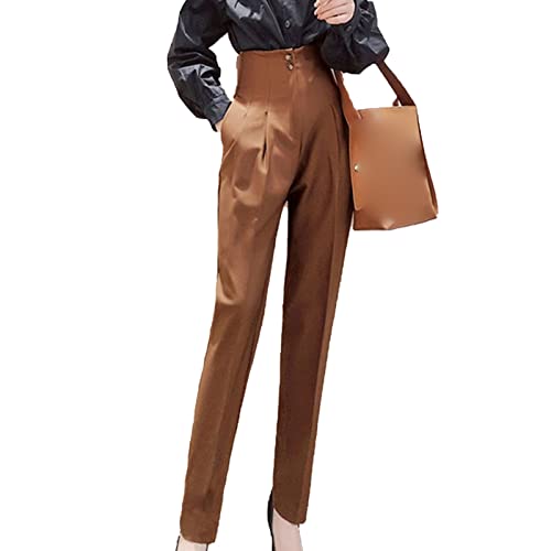 Pantalon court de costume avec poche boutonnée taille haute