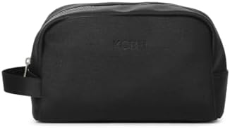 KCB Strong Large Toiletry Bag | Ideal and Practical Design | Spacious and Lightweight | Handle for Easy Transport | 100% Vegan, Black/White, Talla única, Toiletry Bags image 5