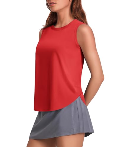 Image of PINSPARK Workout Tank Tops Woman Ice Silk UPF 50+ Athletic Yoga Shirts