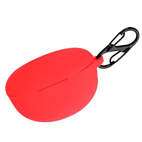Image of KACA Protective Shockproof Silicone Cover Case with Buckle Compatible with Huawei Freebuds 4i (Red)