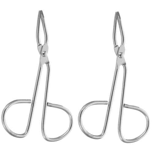 CIYODO 2 Piezas Pinzas para Cejas Inoxidable con Mango Tijera Alta Precisión y Control para Depilación y Aplicación de Pestañas Diseño Elegante y Seguro para Sensible de Unidades