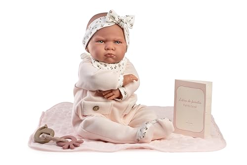 Antonio Juan Mi Primer Reborn Berta Poupée réaliste avec Couverture rembourrée Jouet pour Tout-Petits