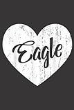 Eagles School Sports Fan Team Spirit Mascot Heart Gift Meme: Daily Planner Notepad To Do Schedule, Medium 6x9 Inches, 110 Pages, Printed Cover