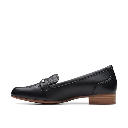 Clarks Damen Julia Aster Slipper, Schwarz Leder, 40 EU Weit – Ansicht 3