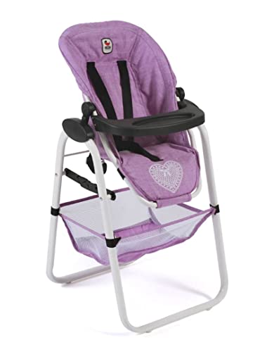 Bayer Chic 2000-Chaise Haute pour poupée, 655 35, Mélange Lilas et Violet