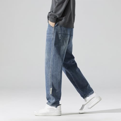 Jeans Pants Trouser Denim Men's Loose Classic Japanese Plus Fat Size3