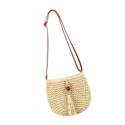 Trendy Lightweight Bohomian Wicker Crossbody Bag Casual Adjustable Shoulder Bags for Women And Travel Enthusiasts