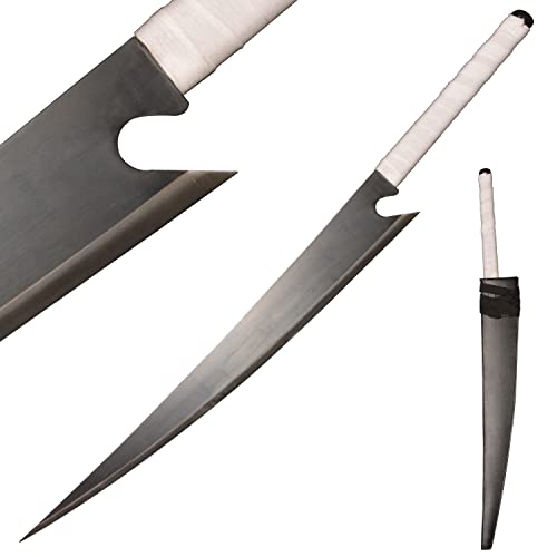 kljhld Anime Sword Cosplay Nimaiya Oetsu-zanpakutou Sword, Steel with Leather Sheath 41.3 inches