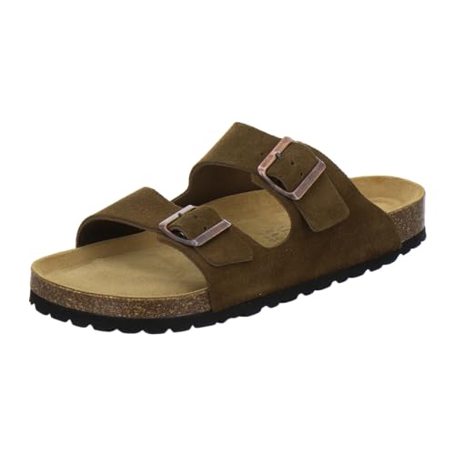 Mules confortables homme sandales pantoufles cuir café 43 EU