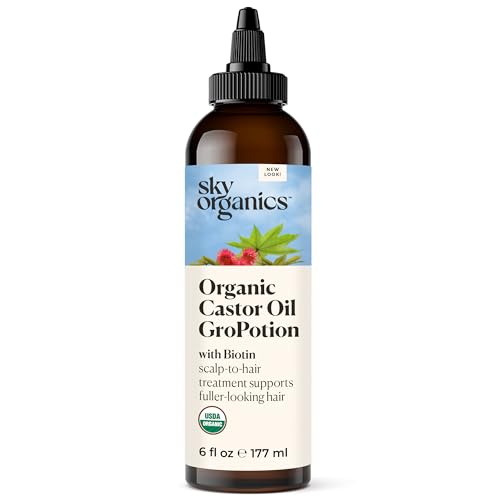 Sky Organics Organic GroPotion for Hair USDA Certified Organic to Strengthen, Lengthen & Condition, 6 fl. Oz