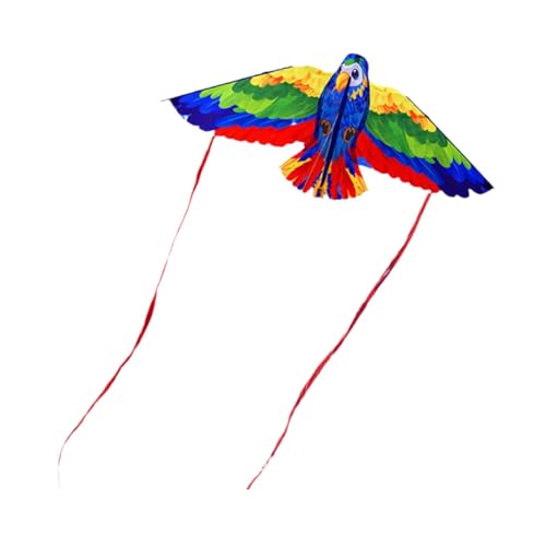 Yiju Parrot Kite Children Flying Game Portable Sport Playing Toy Beach Kite Cartoon Animal Kites for Family Outdoor Games Cute, Blue
