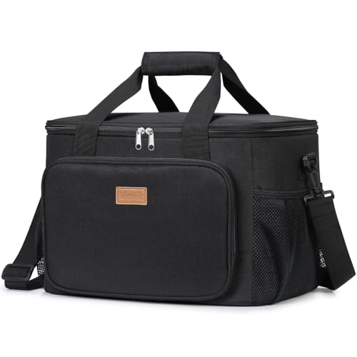 Image of Lifewit Medium Lunch Bag Insulated Lunch Box Soft Cooler Cooling Tote for Adult Men Women, Black 48-Can (33L)