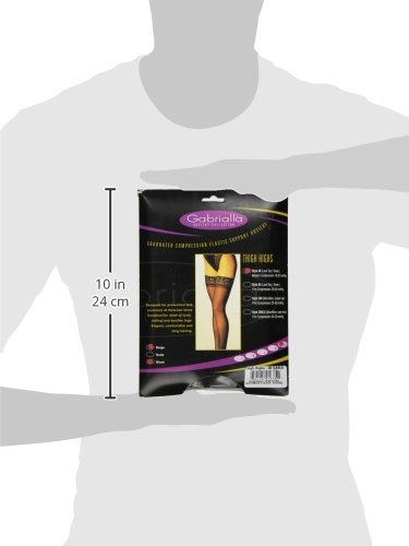 Image of GABRIALLA Sheer Graduated Compression Thigh High Stockings (20-22 mmHg) H-40 2 Pack