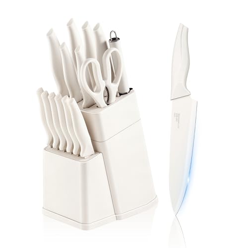 E-far 15-Piece White Knife Set