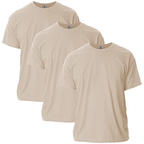 Gildan Adult Ultra Cotton T-Shirt, Style G2000, Multipack, Sand...