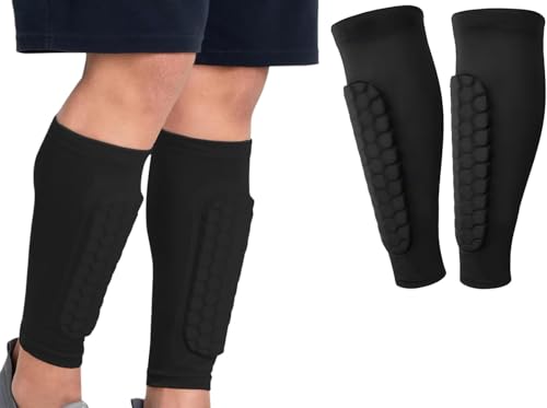 1 par de espinilleras de esquí, mangas de espinilleras con protectores antideslizantes para evitar colisiones, protectores de espinillas largas para esquí, protección de pantorrilla a prueba de golpes