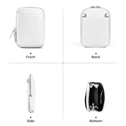Image of befen Genuine Leather Crossbody Cell Phone Purse for Women, Small Zip Around RFID Blocking Crossbody Wallet Bags