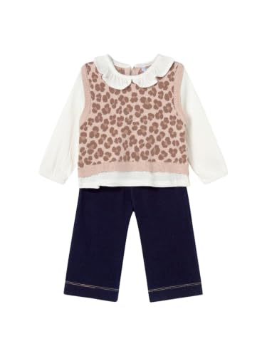 Conjunto de pantalón y chaleco Mayoral para bebé niña ropa de invierno color nuez